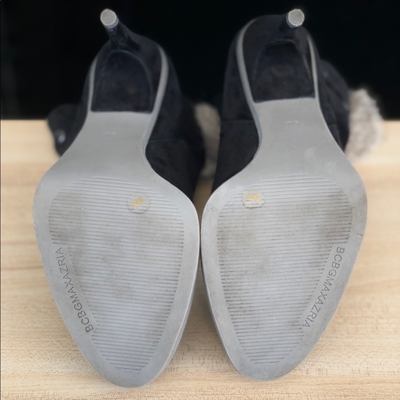 BCBGMAXAZRIA Perry Fur Pom High-heel Ankle Bootie - Picture 5 of 9